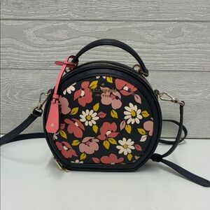 Kate Spade Round Floral Traveler Canteen Crossbody Bag